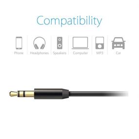 img 2 attached to 🎧 High-Quality Noot Products 3.5mm Aux Cable Cord - 6FT Long, Male to Male, for Headphones, Stereos, Smartphones & Tablets