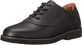 img 4 attached to 👞 SCHOOL ISSUE Leather Saddle Oxford: The Ultimate Girls' School Uniform Shoe