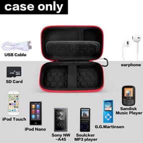 img 3 attached to 📱 Protective Red Case for iPod Touch, Mibao MP3 Player, Soulcker, Sandisk, G.G.Martinsen, Grtdhx, Sony NW-A45, B Walkman - Includes Earphones, USB Cable, Memory Cards (Box Only)