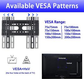 img 3 attached to 📺 Низкопрофильное крепление для телевизоров JXMTSPW на стену для плоских и изогнутых экранов от 14 до 40 дюймов, поддерживает маленькие телевизоры до 25 кг с VESA 200x200 мм, максимальная нагрузка 25 кг