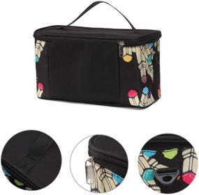 img 2 attached to 🖋️ Toprema 120 Marker Pen Case Holder: Multifunctional Zipper Storage Carrying Bag for Organizing with Pattern- Black