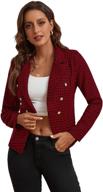 👚 shein houndstooth sleeve double-breasted women's clothing: blazers and suits logo