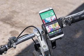 img 1 attached to 🚲 Arkon Bike or Motorcycle Phone Holder Strap Mount for iPhone 12 11 Pro XS XR Galaxy Note 20 10 - Retail Black