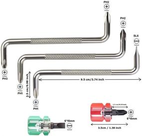 img 3 attached to 🔧 Крутая 5 в 1 отвертка Coolais ZSDS-01 с двумя головками и смещенным плоскогубцем: магнитный рукоятка с резьбой "Z" и крестовая головка