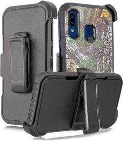 img 3 attached to Case For Samsung Galaxy A20 / A30 / A50 Belt Clip Holster Kickstand Shock Proof Phone Case [Built In Screen Protector] Compatible For Samsung Galaxy A20/A30/A205U/A50 Cases (Camo)