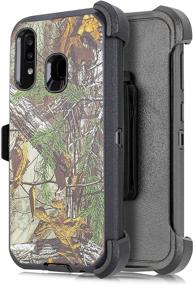 img 4 attached to Case For Samsung Galaxy A20 / A30 / A50 Belt Clip Holster Kickstand Shock Proof Phone Case [Built In Screen Protector] Compatible For Samsung Galaxy A20/A30/A205U/A50 Cases (Camo)
