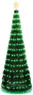 🎄 6ft prelit christmas tree with 314 multi-color led lights and star topper - easy assembly, foldable stand - ideal for indoor & outdoor holiday decorations logo