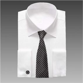 img 2 attached to 👔 H5091 Striped Designer Cufflinks for Men - Stylish Boys' Accessories