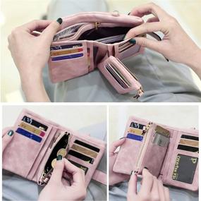 img 2 attached to 👜 Soft Leather Women's Wallets - TOPKULL Bifold & Trifold Wallets with RFID Protection, Billfolds, Mini Wristlet Clutch, Cute Zipper Coin Purse, and Wrist Strap