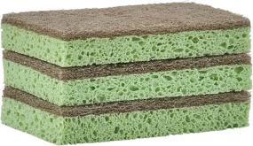 img 3 attached to Sustainable Sisal-Based Scrub Sponge Pads - Eco-Friendly Non-Scratch Kitchen Sponge Scrubbers with Dual Cellulose and Sisal Sides, Ideal for Nonstick Cookware, Glasses, Dishes (Pack of 12) by Superio