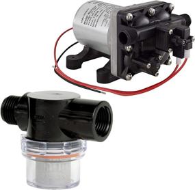 img 4 attached to 🚰 Shurflo 12 Volt RV Water Pump - 3.0 GPM, 4008-101-A65/E65 with 1/2" Connections, RV Camper Plumbing Pump, Twist-On Optional Pipe Strainer Bundle – Unique Design, Includes 1 Pump with Strainer