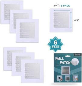 img 3 attached to 🛠️ Drywall Repair Kit Patch - Heavy Duty 6 Pack 4”x4” Self-Adhesive Fiberglass Screen Patch with Extended Metal Mesh for Wall Hole Repair