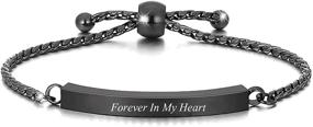 img 4 attached to Hearbeingt Memorial Cremation Adjustable Stainless Boys' Jewelry