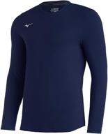 👕 mizuno comp diamond long sleeve crew: high-performance athletic top for exceptional comfort logo