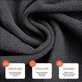 img 1 attached to TASALON Microfiber Hair Towel 10 Pack - Salon Quality Quick Dry Towels - Ultra-Soft Absorbent Towel for Hair and Face - 29 x 16 Inches - Black