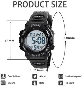 img 1 attached to 🕗 Kids' Waterproof Digital Sports Watches for Boys - Durable and Stylish