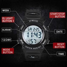 img 2 attached to 🕗 Kids' Waterproof Digital Sports Watches for Boys - Durable and Stylish
