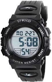 img 4 attached to 🕗 Kids' Waterproof Digital Sports Watches for Boys - Durable and Stylish