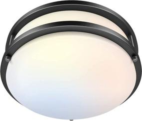 img 4 attached to Yogaret Flush Mount LED Ceiling Light Fixture: Dimmable 10-Inch 1600LM Kitchen Light with 3000K/4000K/5000K Options - Perfect for Bedroom, Hallway, Bathroom