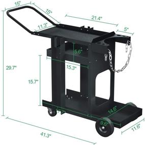 img 3 attached to 🔥 Reliance 3-Tier Heavy-Duty Welding Cart for MIG TIG ARC Plasma Cutter Machine – Welder Cart with Tank Storage, 2 Cable Hooks, Safety Chain, and 180 lbs Weight Capacity – Top-Quality Plasma Cutting Equipment