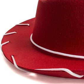 img 2 attached to 🤠 Kids Cowboy Hat - Brown & Red Funny Party Hats – Children's Cowboy Costume – Western Style – 2 Pack