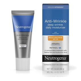 img 4 attached to 🌞 Neutrogena Ageless Intensives Anti-Wrinkle Retinol Cream with SPF 20, Hyaluronic Acid, and Sunscreen - Daily Wrinkle Moisturizer 1.4 oz