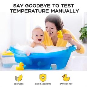 img 2 attached to 🛁 Upgraded Digital Baby Bath Tub Water Thermometer with LED Display - Temperature Thermometer & Room Thermometer, Duck Floating Toy for Infant Toddler Bathtub Pool, Temperature Warning