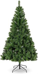 img 4 attached to Premium 5ft Sibosen Artificial Christmas Tree with 700 Branch Tips for Indoor & Outdoor Holiday Party Decoration - Easy Assembly, Metal Hinges & Folding Base