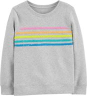 girls' sequin crew neck sweatshirt by oshkosh b'gosh logo