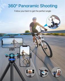 img 2 attached to ⭐️ Andobil Flexible Phone Tripod with Remote & Bag, Most Durable & Stable, Compatible with iPhone 13 Mini, iPhone 13 Pro Max, iPhone 12, iPhone 11 Pro Max, iPhone XR, iPhone SE, Samsung Galaxy S21, Samsung Galaxy S20, Aluminum Mini DSLR Camera Tripod & Clip