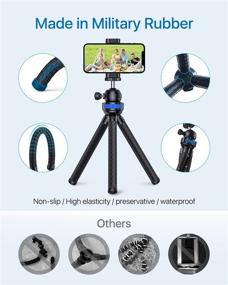 img 3 attached to ⭐️ Andobil Flexible Phone Tripod with Remote & Bag, Most Durable & Stable, Compatible with iPhone 13 Mini, iPhone 13 Pro Max, iPhone 12, iPhone 11 Pro Max, iPhone XR, iPhone SE, Samsung Galaxy S21, Samsung Galaxy S20, Aluminum Mini DSLR Camera Tripod & Clip