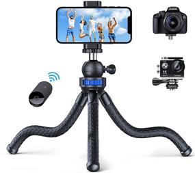 img 4 attached to ⭐️ Andobil Flexible Phone Tripod with Remote & Bag, Most Durable & Stable, Compatible with iPhone 13 Mini, iPhone 13 Pro Max, iPhone 12, iPhone 11 Pro Max, iPhone XR, iPhone SE, Samsung Galaxy S21, Samsung Galaxy S20, Aluminum Mini DSLR Camera Tripod & Clip