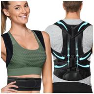 👫 herelax posture corrector for men and women - adjustable back support straightener with shoulder lumbar stability for improved posture, neck, back, and shoulder pain relief (upgrade x-large) логотип