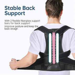 img 3 attached to 👫 HERELAX Posture Corrector for Men and Women - Adjustable Back Support Straightener with Shoulder Lumbar Stability for Improved Posture, Neck, Back, and Shoulder Pain Relief (Upgrade X-Large)