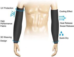 img 1 attached to 🌞 UPF 50 Compression Cooling Arm Sleeves for Sun Protection - Ideal for Men & Women