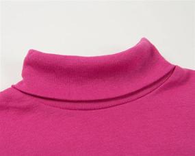 img 1 attached to 👕 Boys' Cotton Magenta Solid Turtleneck Sweater by Leveret - Clothing