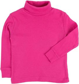 img 2 attached to 👕 Boys' Cotton Magenta Solid Turtleneck Sweater by Leveret - Clothing