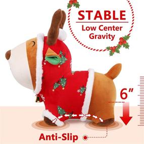 img 1 attached to 🎅 iPlay, iLearn Bouncy Pals Christmas Reindeer Bouncy Horse Toys, Hopping Animals, Inflatable Ride on Hopper, Plush Jumping Bouncer, Birthday Gifts for 18 Month to 4 Year Old Toddlers Boys Girls Kids
