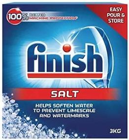 img 4 attached to 🔥 Highly Efficient Finish Dishwasher Detergent Salt, 3 KG - Ultimate Cleaning Power