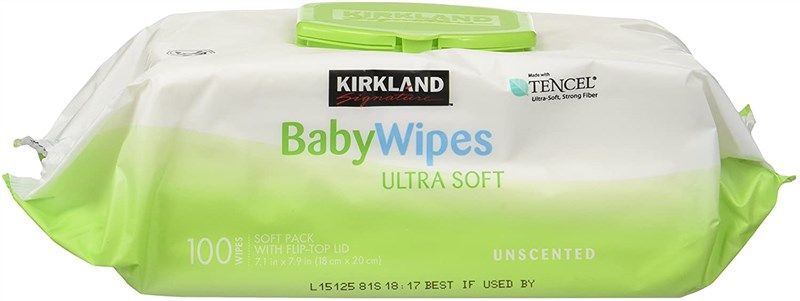 wipes 3packs package unscented kirkland 로고
