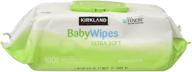 kirkland baby wipes unscented ultra soft with flip top lid - 100 count (pack of 3): gentle and convenient logo