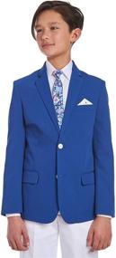 img 3 attached to 🦈 Premium Tommy Hilfiger Sharkskin Blazer Jacket for Boys - Stylish Suits & Sport Coats