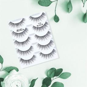 img 1 attached to 👁️ Ardell False Lashes #110 Black - 5 Pairs x 1 Pack: Enhance Your Eyes with Stunning Precision!