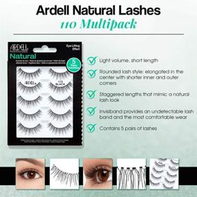 img 2 attached to 👁️ Ardell False Lashes #110 Black - 5 Pairs x 1 Pack: Enhance Your Eyes with Stunning Precision!