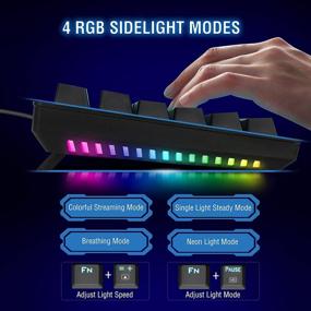 img 1 attached to 💻 Черная механическая игровая клавиатура с красными переключателями - 87 клавиш, подсветка LED, N-ключ, идеально подходит для геймеров на ПК