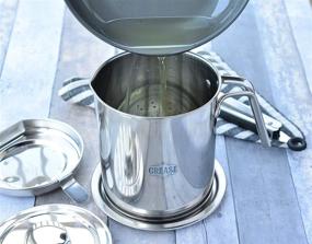 img 3 attached to 🍳 D&D Mazestic Design Grease Container: Stainless Steel Grease Strainer for Straining Bacon Grease and Storing Oils. Ideal Oil Keeper and Grease Pot for Kitchen Countertops, Frying, and Cooking.