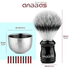 img 1 attached to Anbbas Synthetic Badger Shaving Stainless