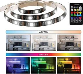 img 3 attached to Flexible 6.5 Foot Monster LED Light Strip - Customizable Multi-Color and Multi-White, Peel and Install - Enhanced Ambiance, Remote Control Included - Perfect Home Decoration for Any Room