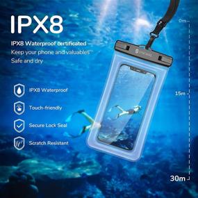 img 3 attached to 📱 Syncwire Waterproof Phone Case 2 Pack IPX8: Keep Your Phone Protected Underwater with this Universal Waterproof Pouch for iPhone, Galaxy, and Google Pixel up to 7