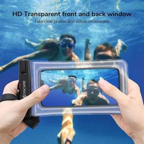 img 1 attached to 📱 Syncwire Waterproof Phone Case 2 Pack IPX8: Keep Your Phone Protected Underwater with this Universal Waterproof Pouch for iPhone, Galaxy, and Google Pixel up to 7